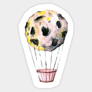 what it is: a moon hot air balloon. Sticker